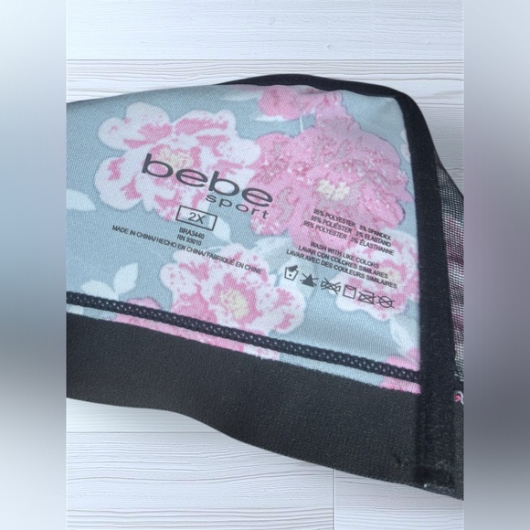 BEBE SPORT Women’s Plus Size Floral Sports Bra - Picture 4 of 7